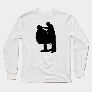 Barbershop, Photo of Barber Silhouette. Long Sleeve T-Shirt